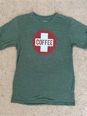 Black Rifle Men's Green Heather  'Coffee' Tee Size Medium